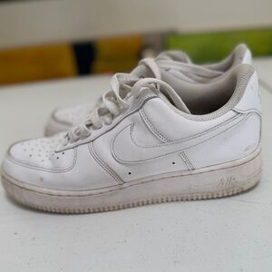 Nike Air Force 1 Triple White Leather Sneakers